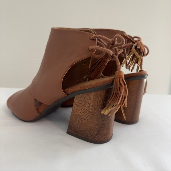 Kenneth Cole Reaction Reach The Stars Block Heel Sandals 8.5 Brown - Picture 13 of 15